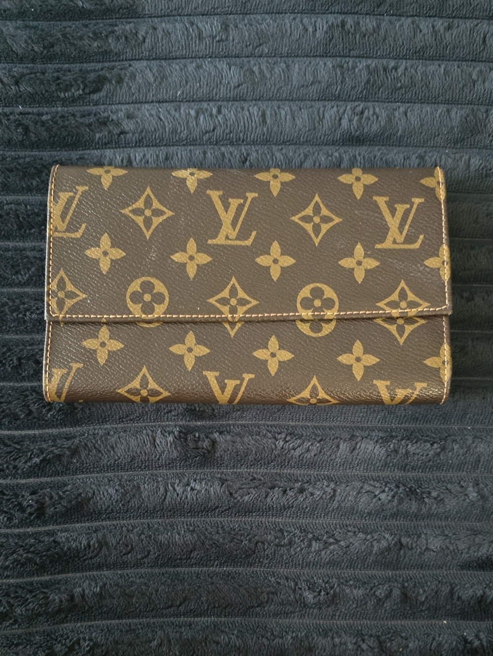 Monogram Canvas Brown & Gold Trifold Wallet